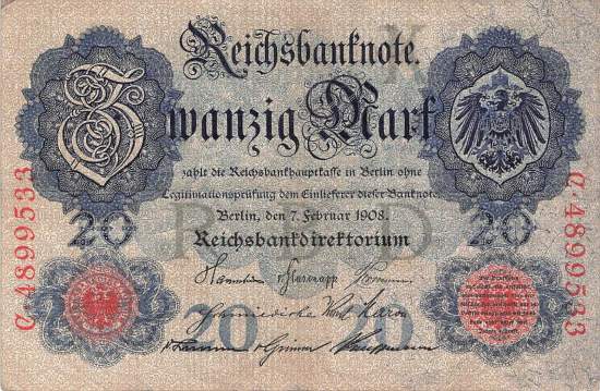 20 Mark 1908 ro.31 K/C